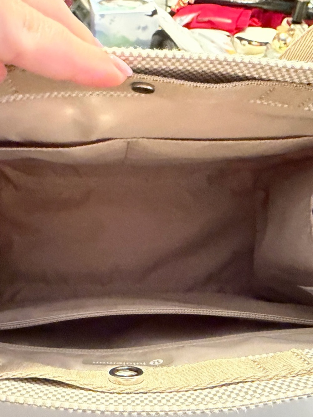 Lululemon Two-Tone Canvas Tote Bag in Cream - Picture 6 of 6